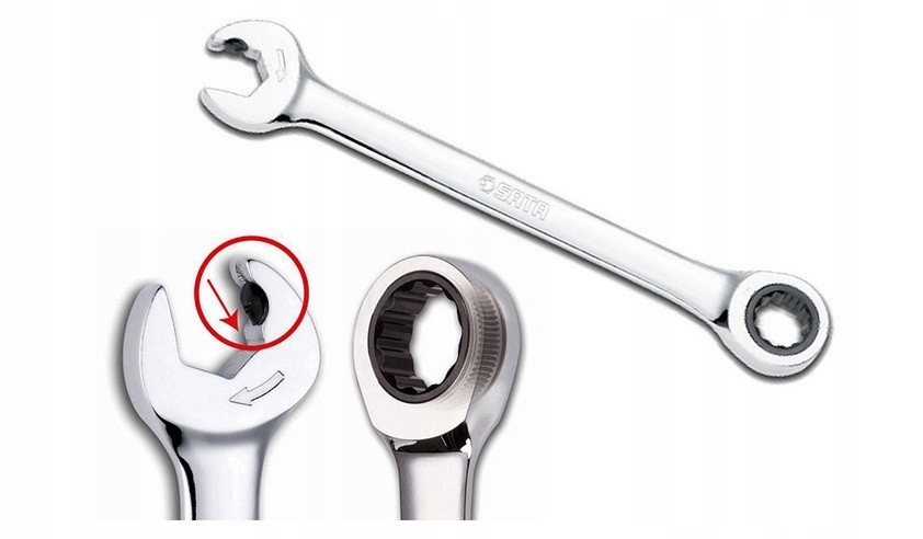 

Sata Klucz Płasko Oczkowy 13 MM Podwójna Grzechotk