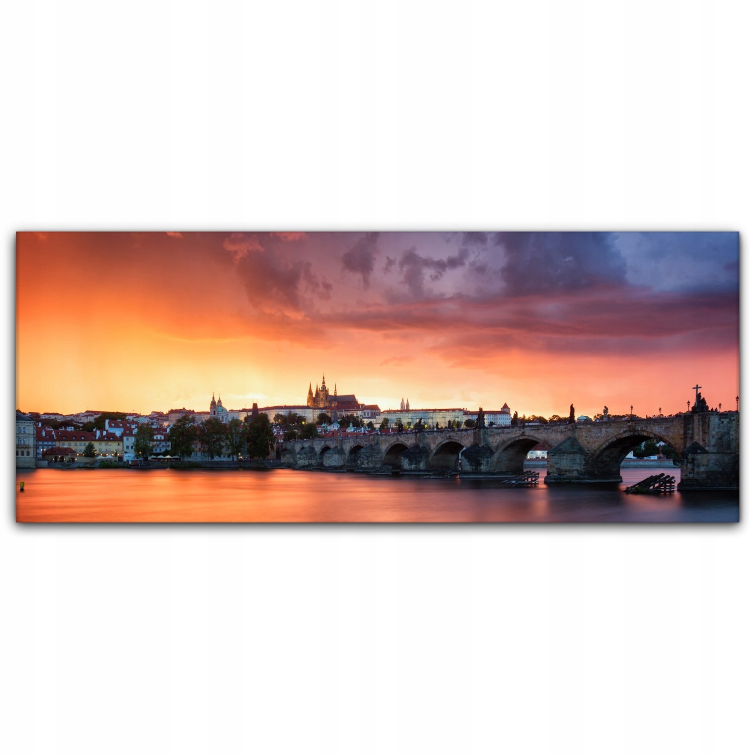 

foto-obraz na płótnie 125x50 Burza Chmury Miasto