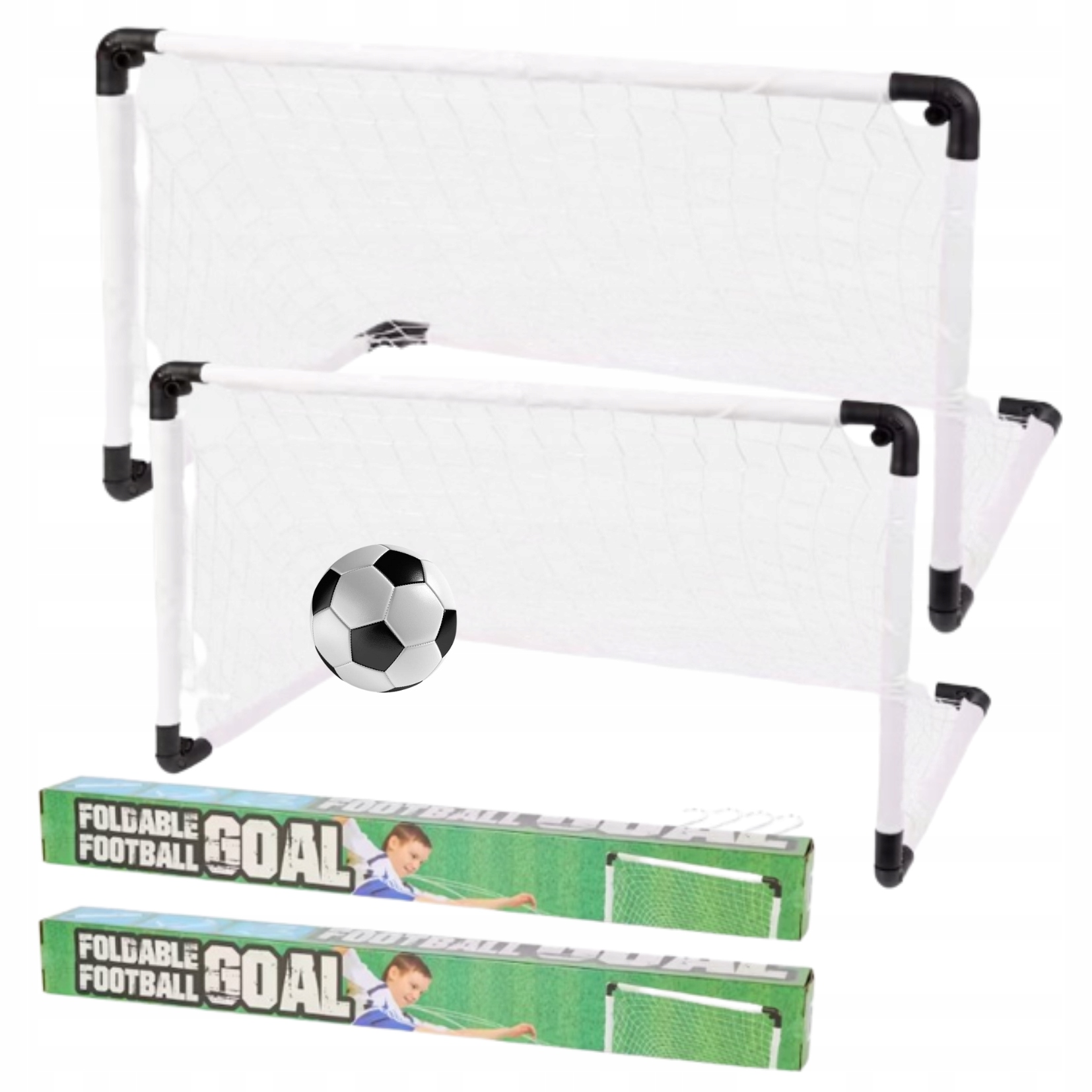 ZESTAW 2X BRAMKA PIŁKARSKA PRZENOŚNA 89 x 55 CM Model 01/2020