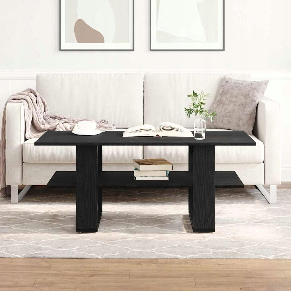 Konferenční stolek Černý dub 102x55x42 cm Materiál na bázi dřeva