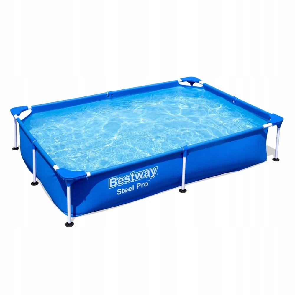 Basen stelażowy Bestway prostokątny Steel Pro 56401 221x150x43 cm Wysokość 43 cm