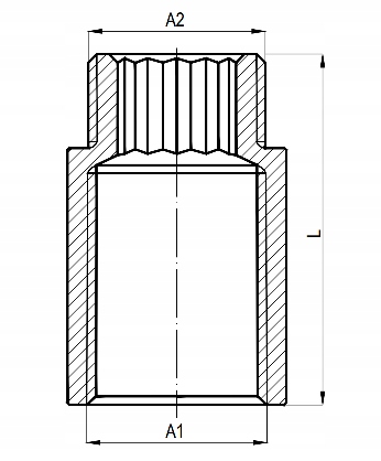 PRZEDŁUŻKA WYDŁUŻKA ZŁĄCZKA MOSIĘŻNA FI 1/2" CALA DŁUGOŚĆ 20mm 2cm SOLIDNA Stan opakowania oryginalne
