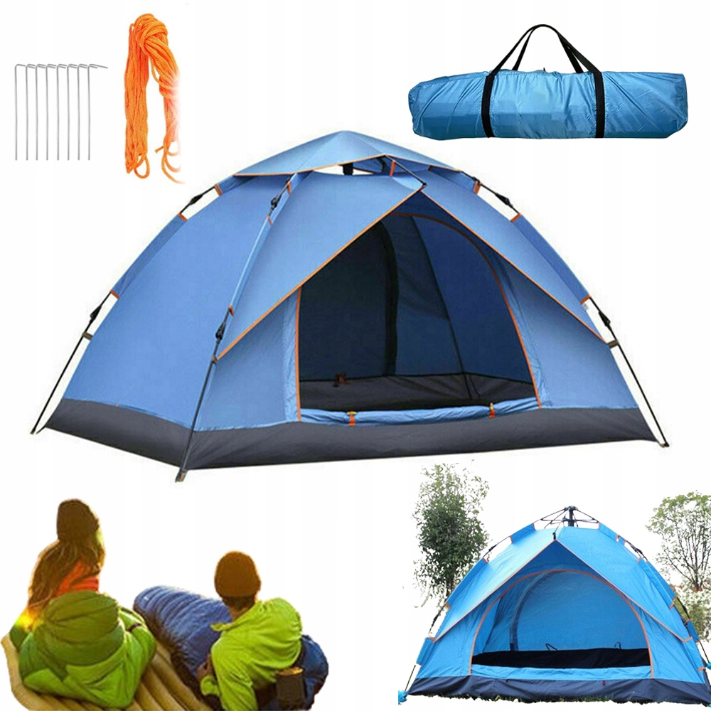 Stan Kempingový Stan Pro 3-4 Osoby, Dvojité Automatické Dveře