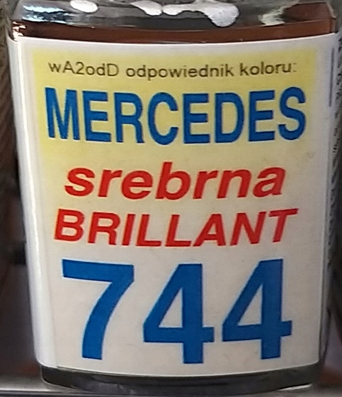 Zaprawka Lakiernicza Mercedes 744 srebrna brillant