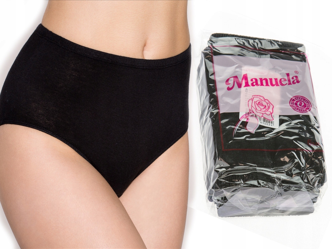 

Lama figi Manuela / Czarne bawełna / 6-pak / XL