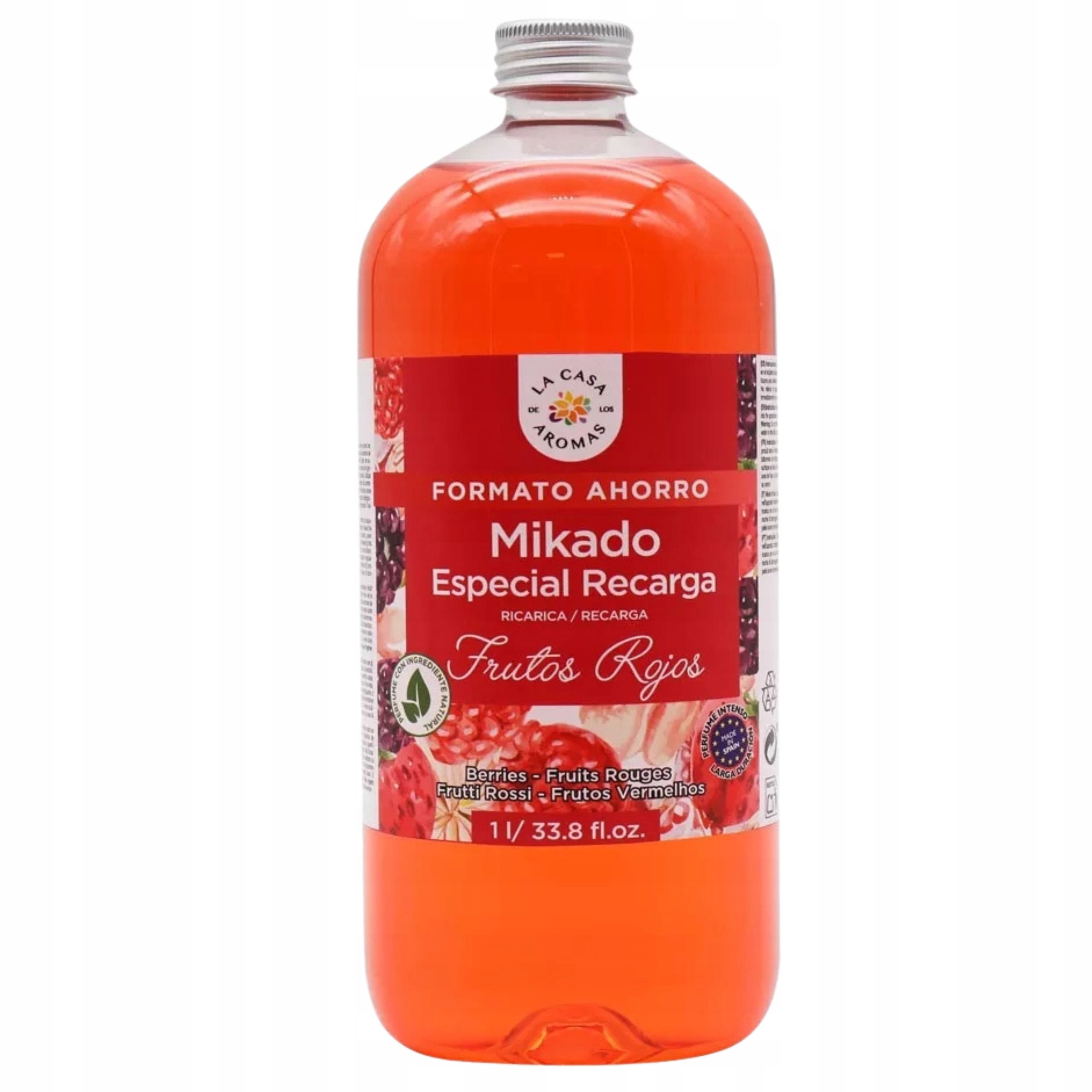 La Casa De Los Aromas Intenso Płyn zapachowy Czerwone Owoce 1000ml zapas