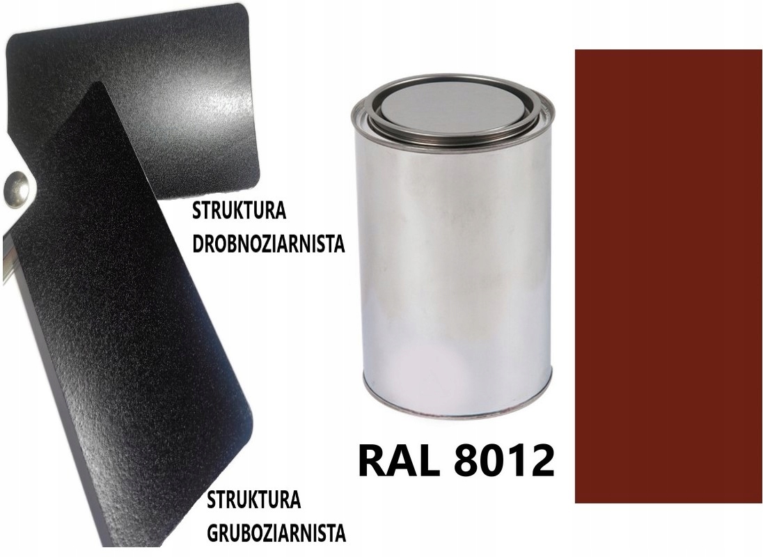 Struktura Drobnoziarnista Ral 8012 Mat 05-08 % Do Plastiku Metalu Akryl 1L