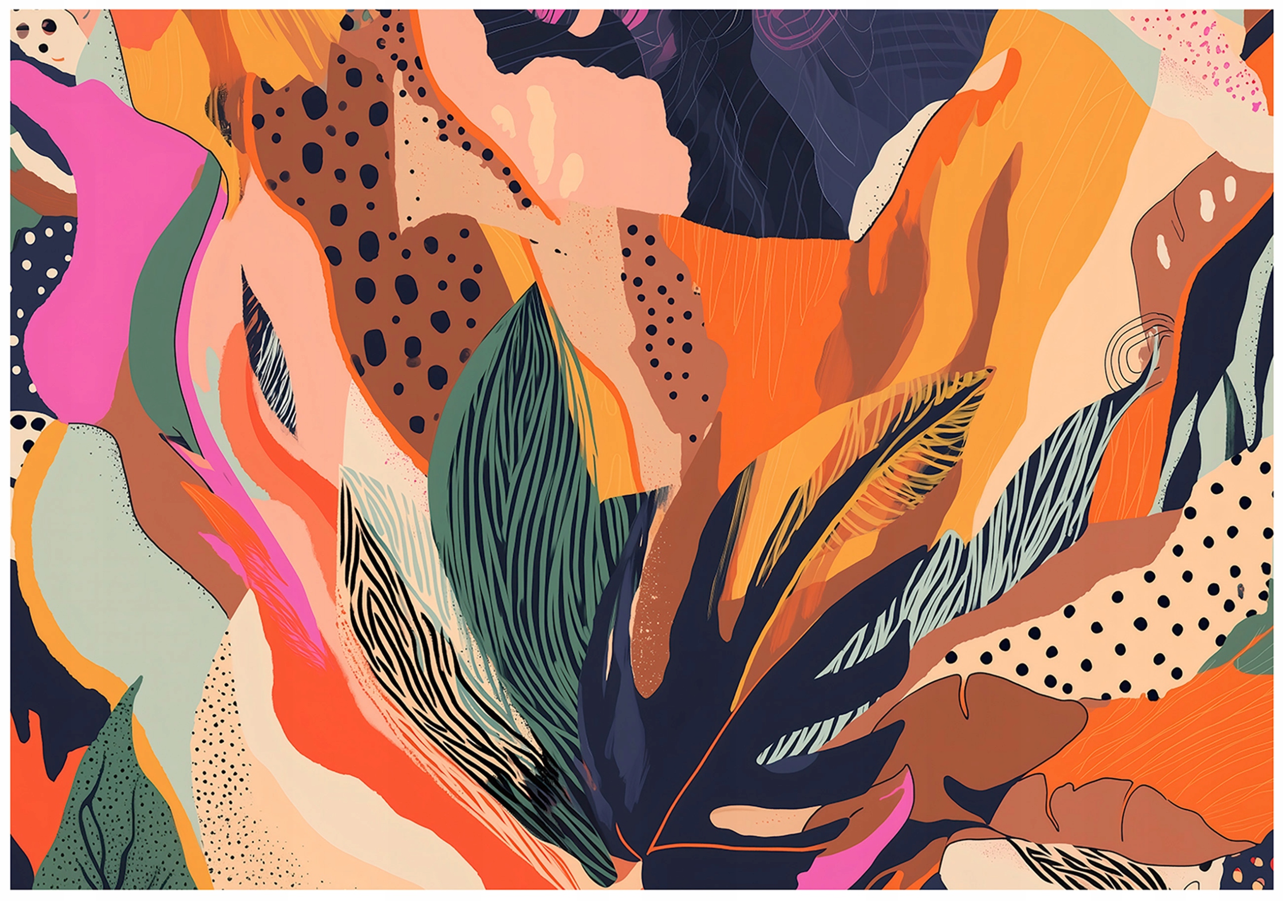 Fototapeta Abstrakcia Moderná Farebná Exotická Tropická 312x219