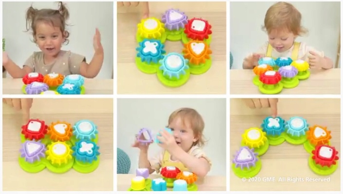 YOOKIDOO RUCHOMY SORTER WIRUJĄCE TRYBIKI 40200 Wysokość produktu 24 cm