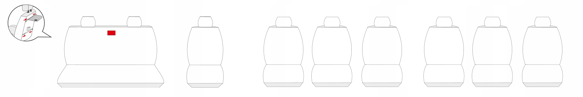 Pokrowce na miarę do Renault Trafic II 9os. 01-14 Kod producenta 86-6677