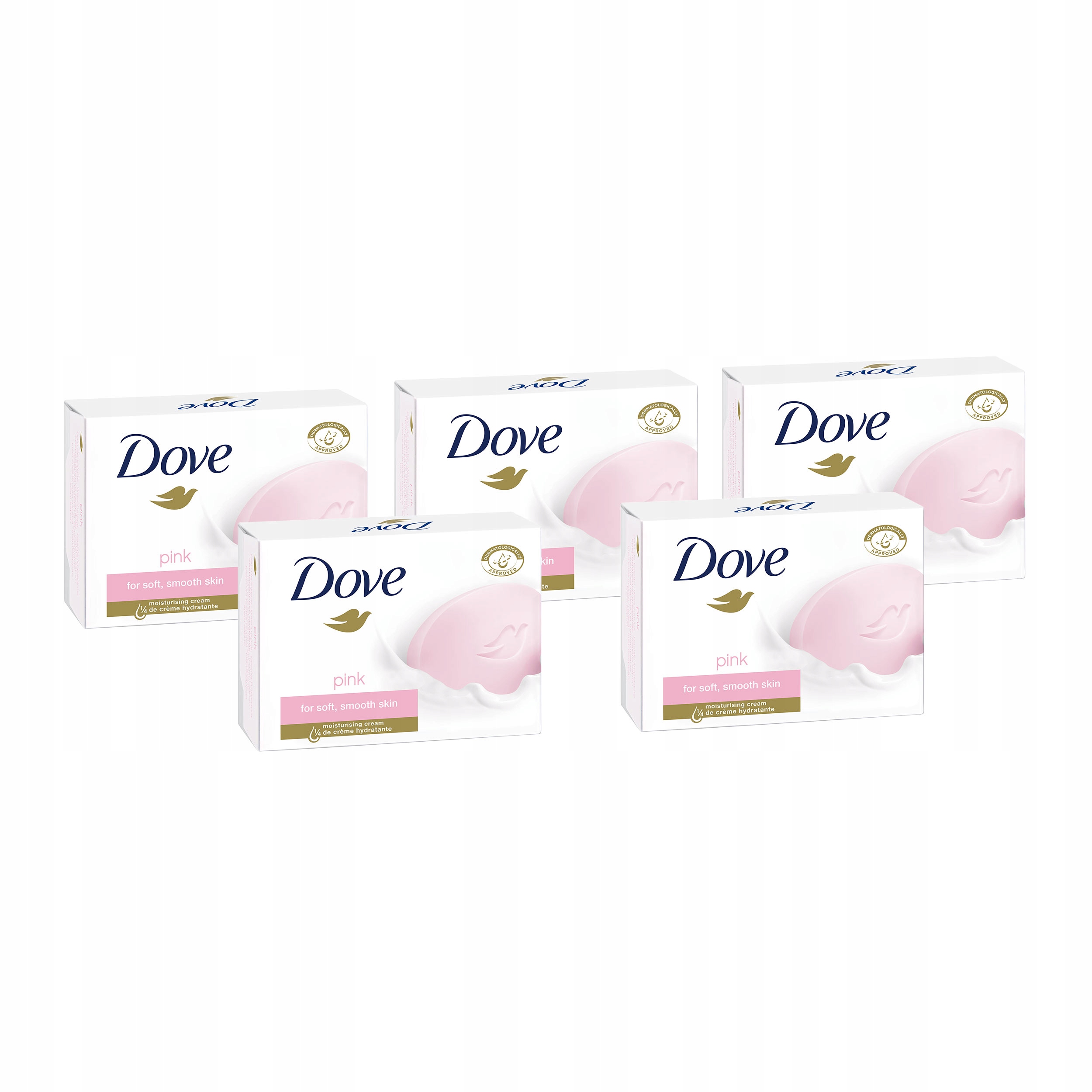 Promocja Dove Pink kremowe mydło w kostce 5 x 100 g wyprzedaż przecena