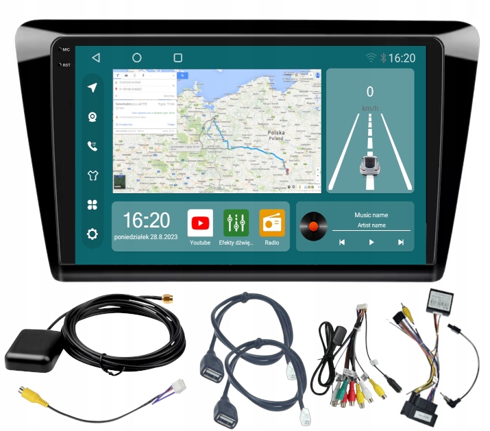 Rádio Navigácia Škoda Rapid 2012-2019 Carplay Android Auto 8/256GB Sim
