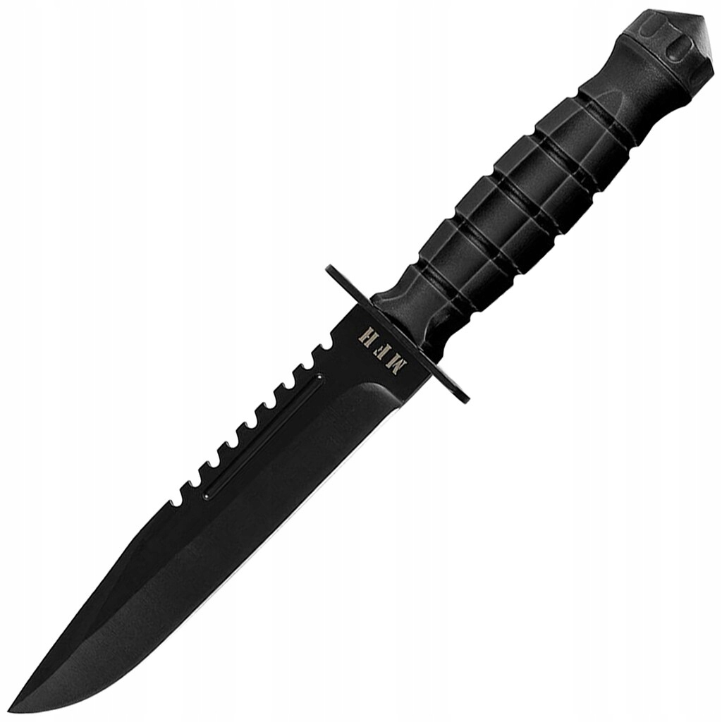 Nóż wojskowy taktyczny militarny survivalowy z kaburą Mfh Storm Black