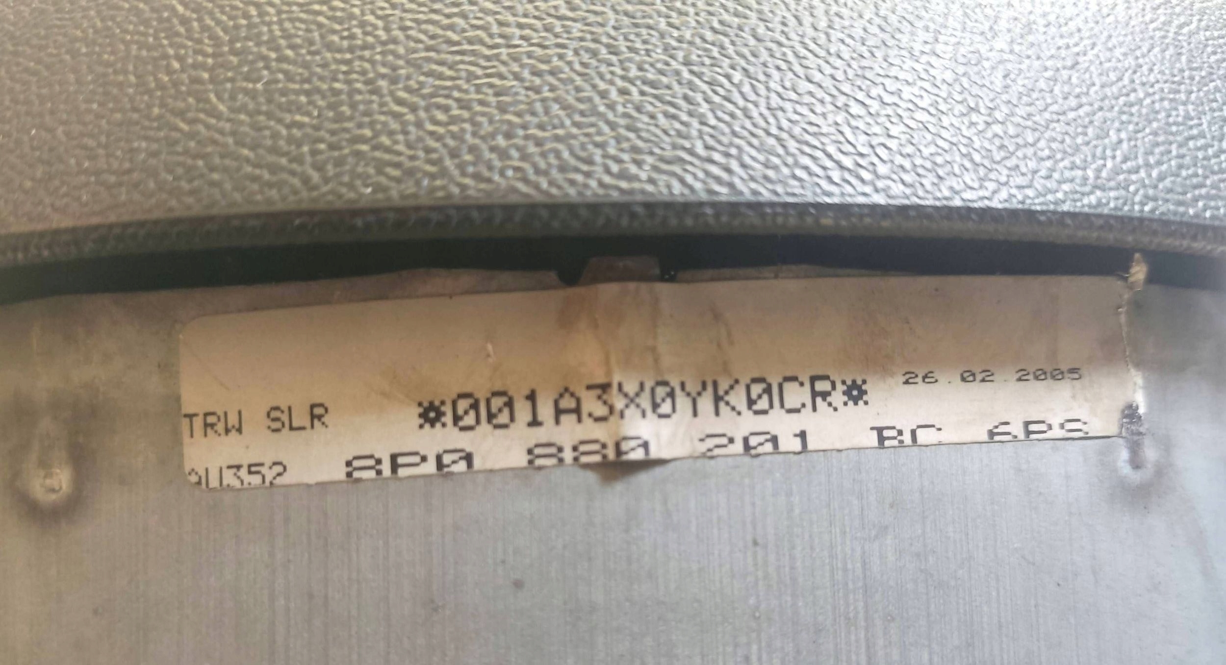 airbag airbag Audi A3 S3 8P