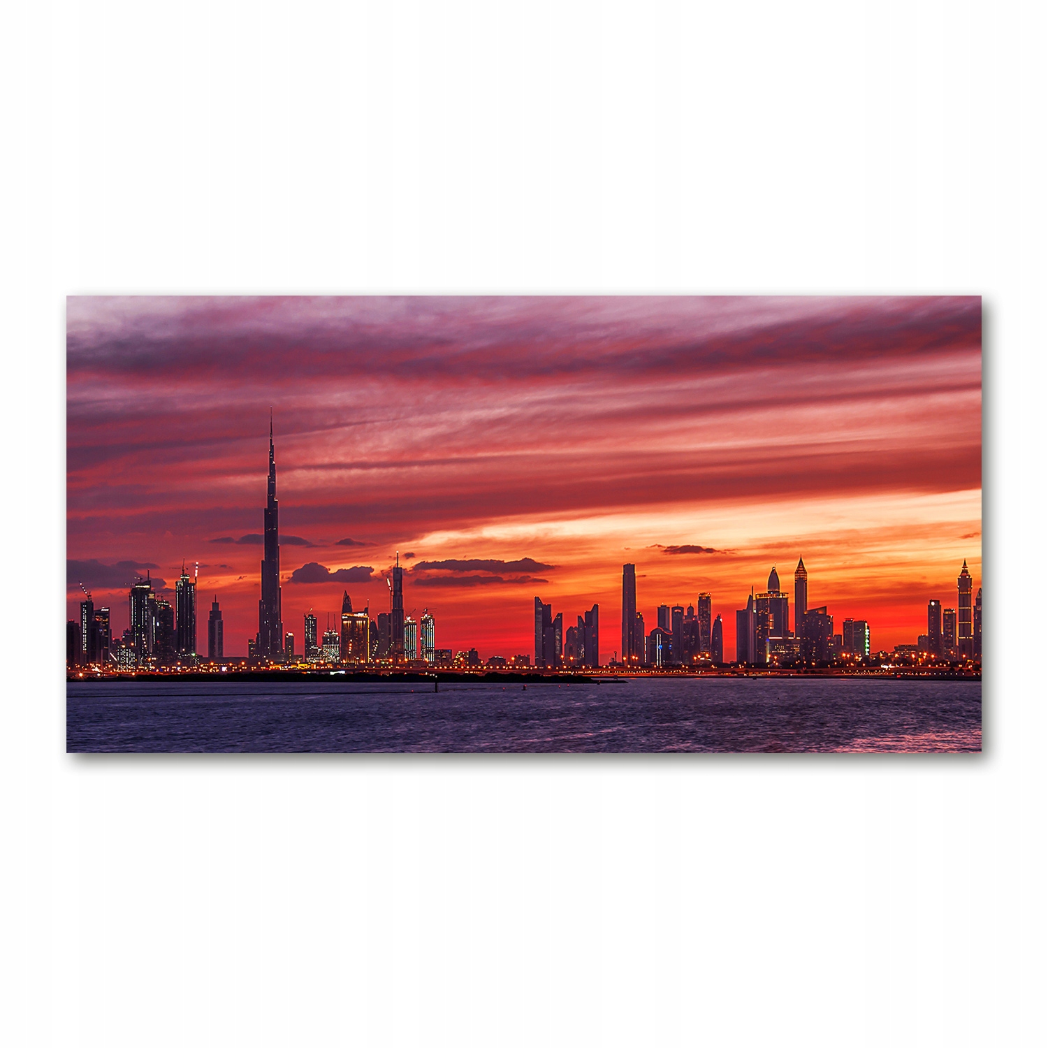 

Foto obraz szklany Zachód słońca Dubaj 140x70
