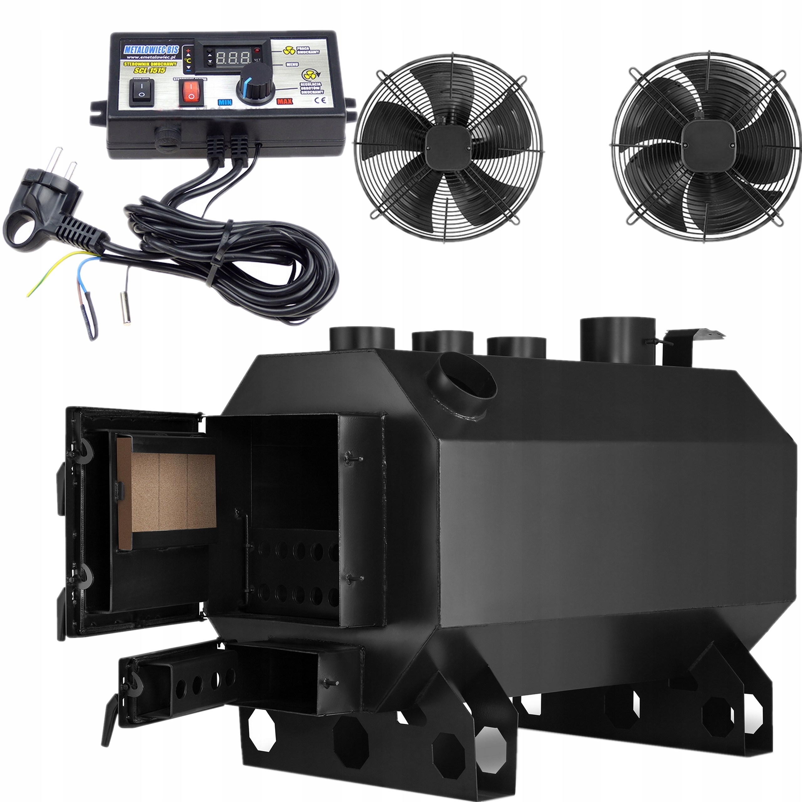 Kamna 45 kW Ventilátor Ovladač 5500 m³/h Kabát