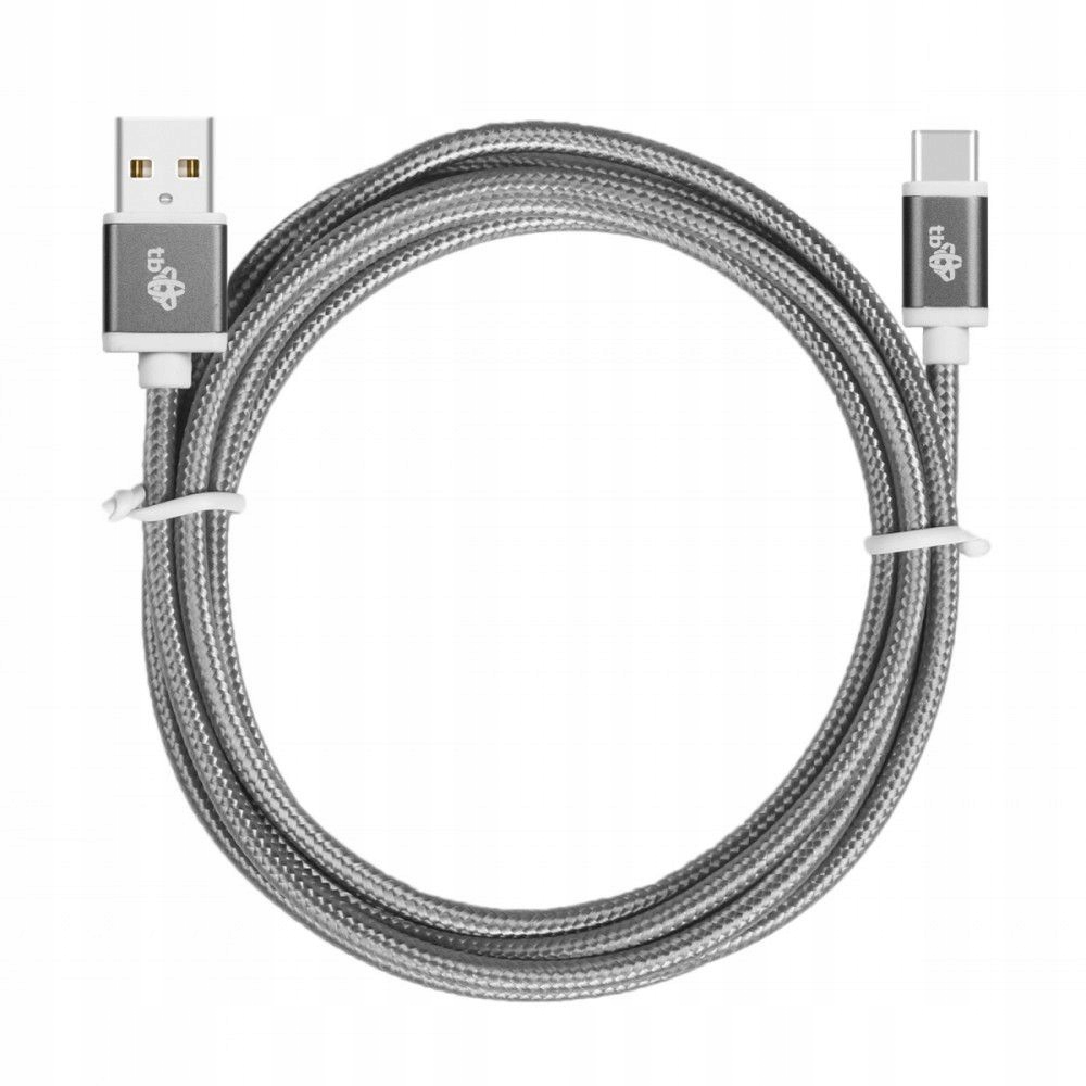 Tb Kabel usb-usb C 1.5m szary sznurek