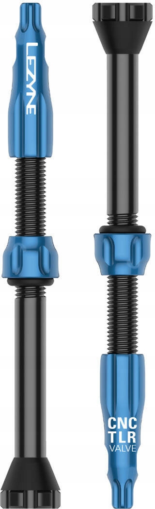 Lezyne bezdušové ventilky Valve Cnc 60mm modré