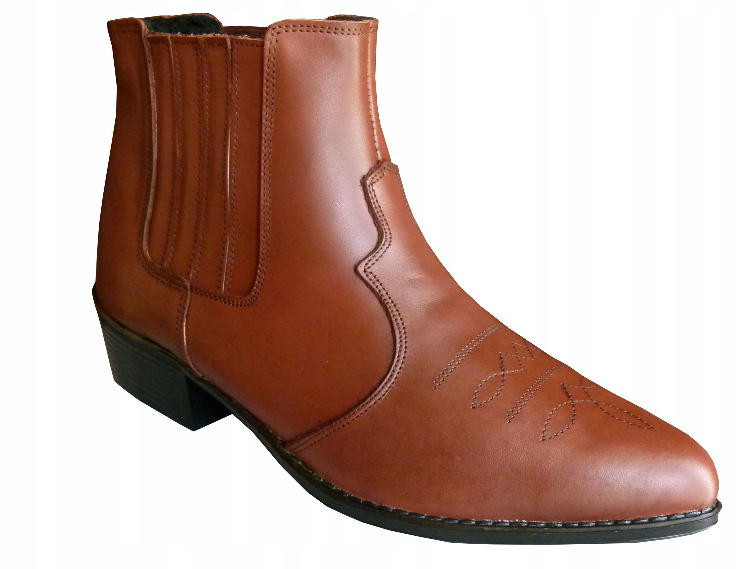 KOWBOJKI MĘSKIE SKÓRA KW brązowe rozm 43