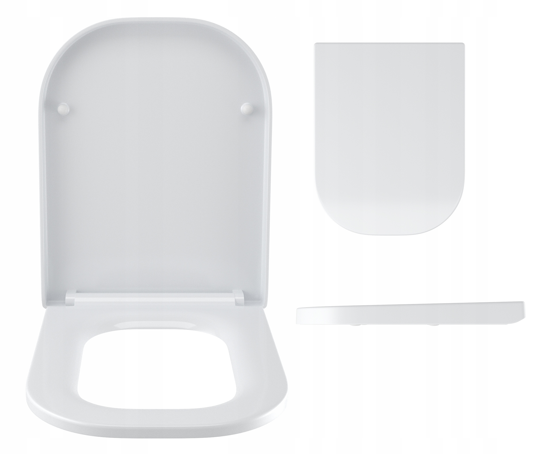 Toaletní Deska Bílá Wc Polypropylen Pomalu Padající Vyjímatelná Záchodová Mísa