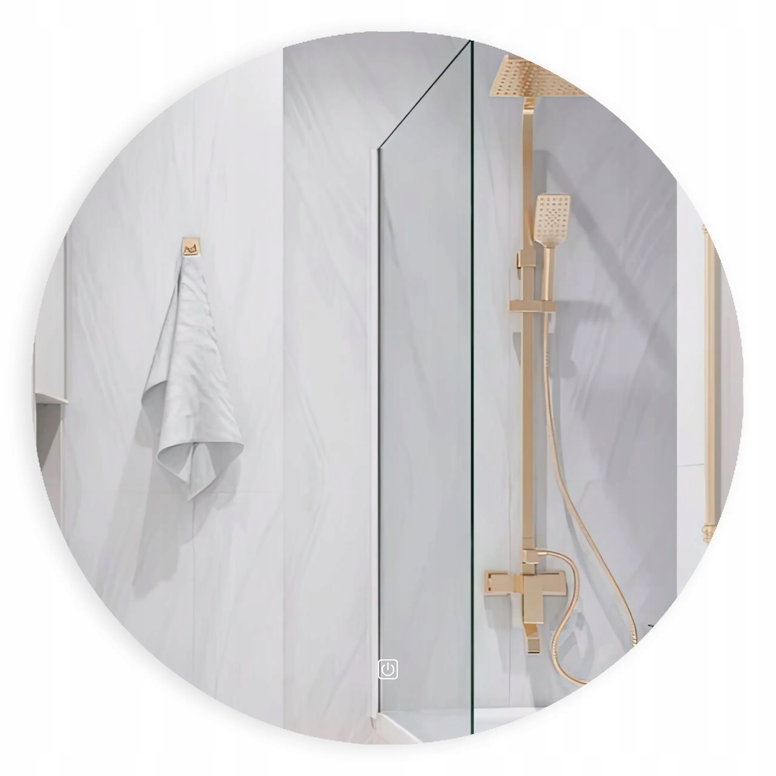 Balneo Zrcadlo Podsvícené Led 60 cm Koupelnové Bez Rámečku Kulaté Roco