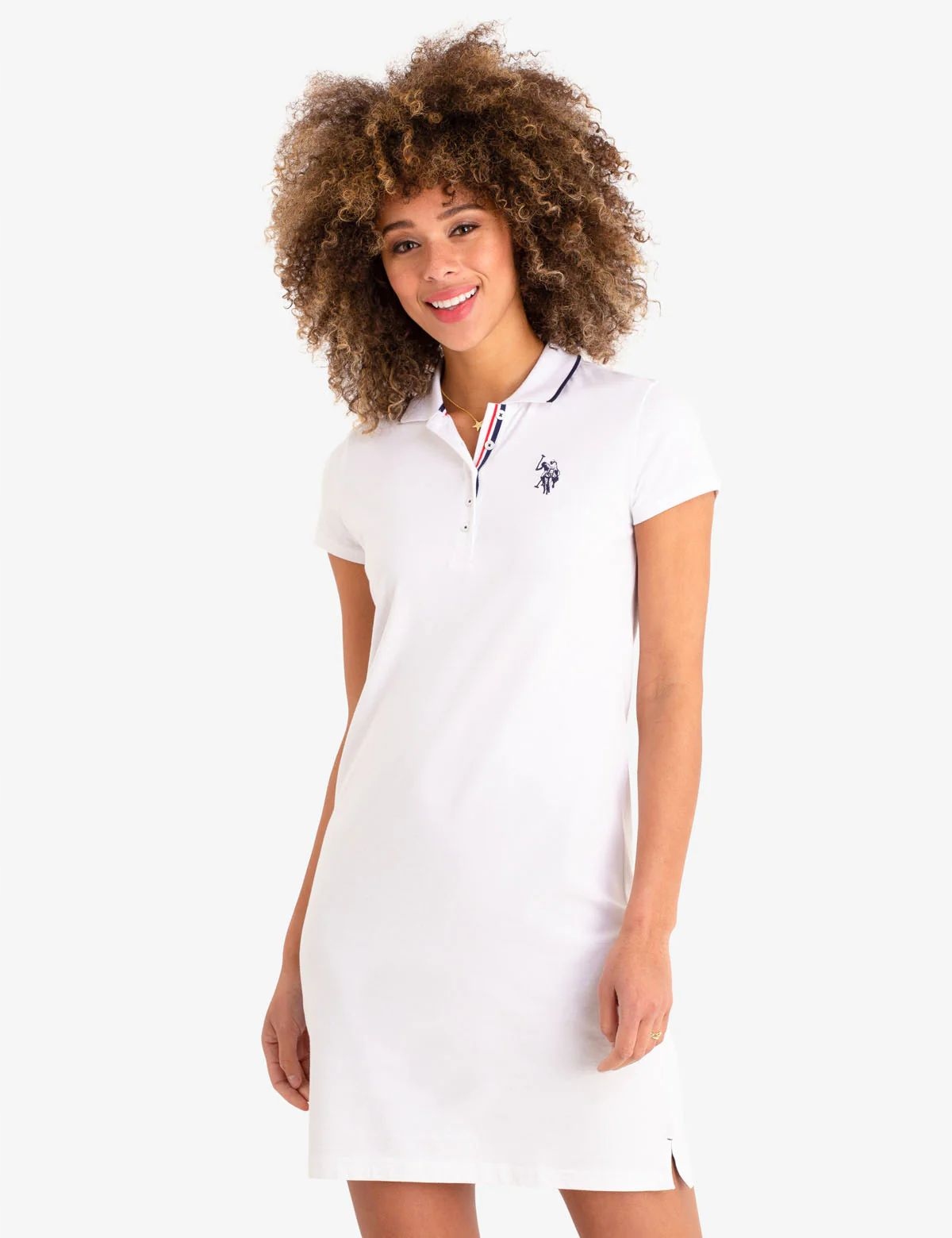 U.s. Polo Assn. dámské šaty Tipped bílé S