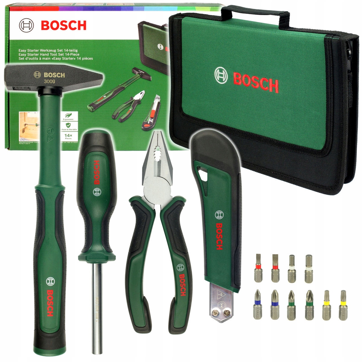 

Zestaw 14 narzędzi ręcznych i końcówek Bosch