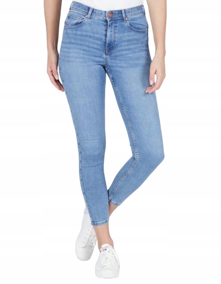 Jasné dámské džínové kalhoty 7/8 Úzké Nohavice Cross Jeans Skinny Fit 30/32