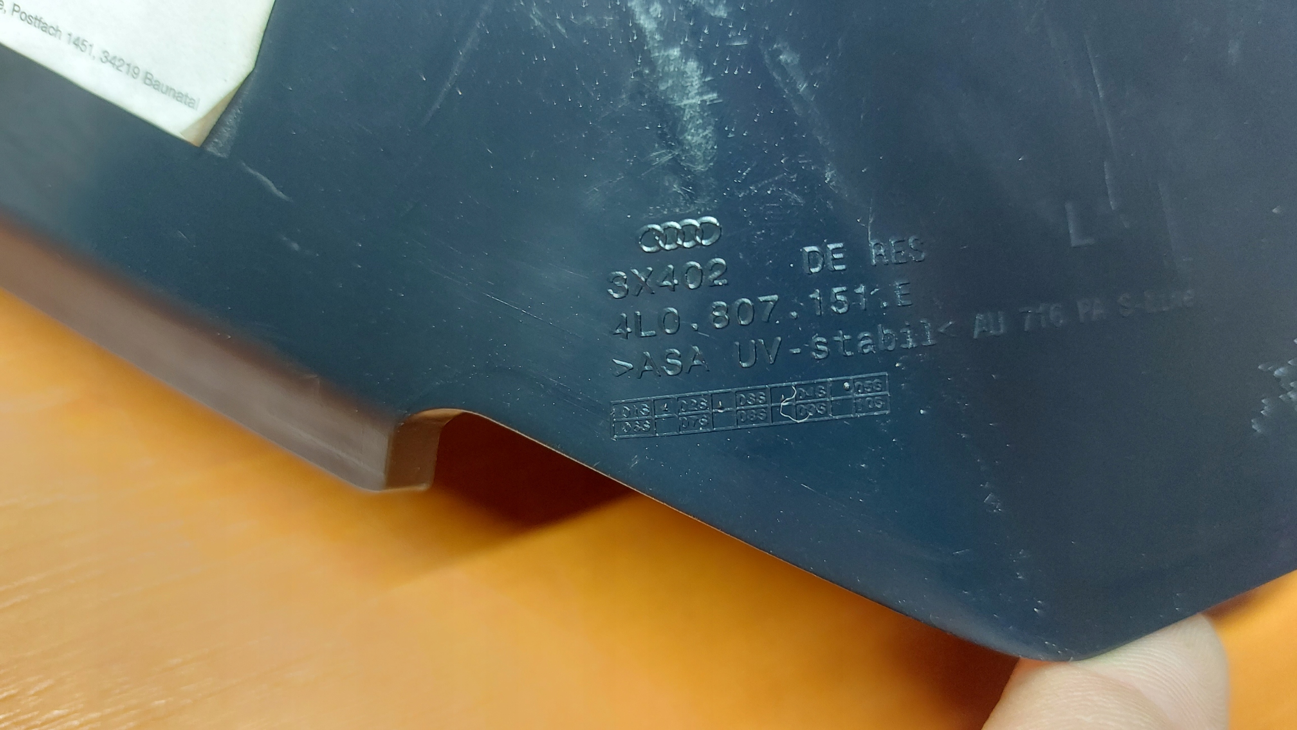 moulding grid of a bumper left left front AUDI Q7 10-15