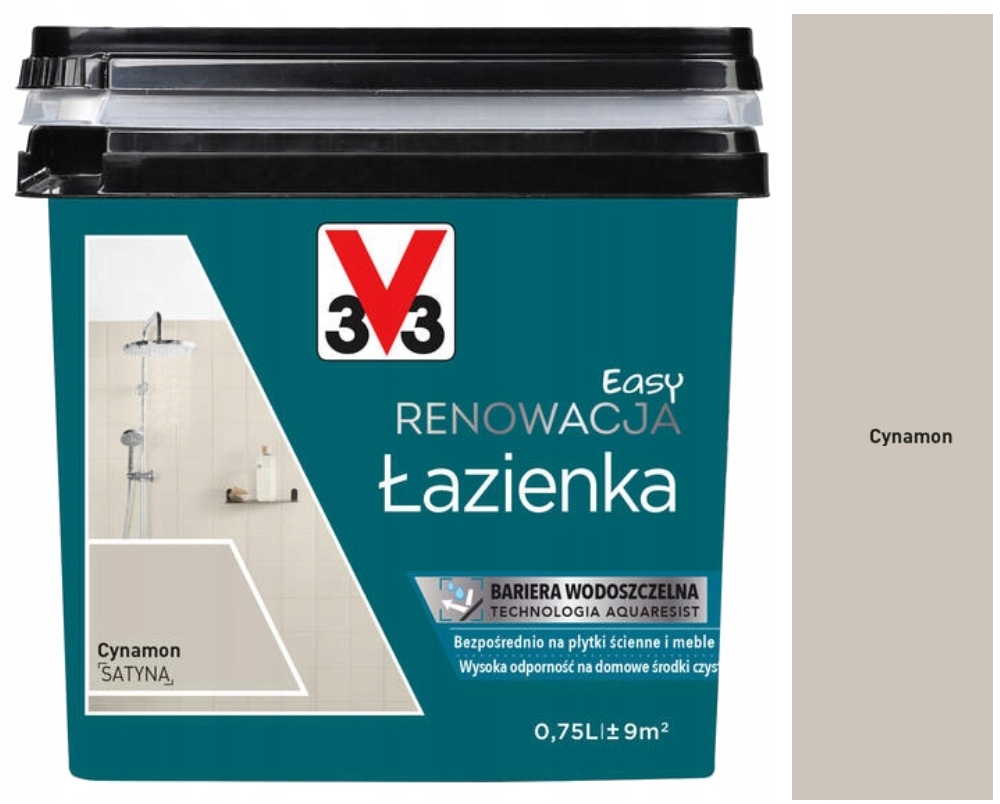Farba Easy Renowacja V33 do łazienki bariera wodoszczelna Cynamon 0,75L