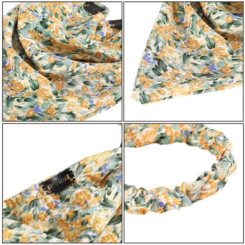 OPASKA LETNIA CHUSTKA NA GŁOWĘ W KWIATY ŻÓŁTA KOLOROWA NA LATO Marka inna