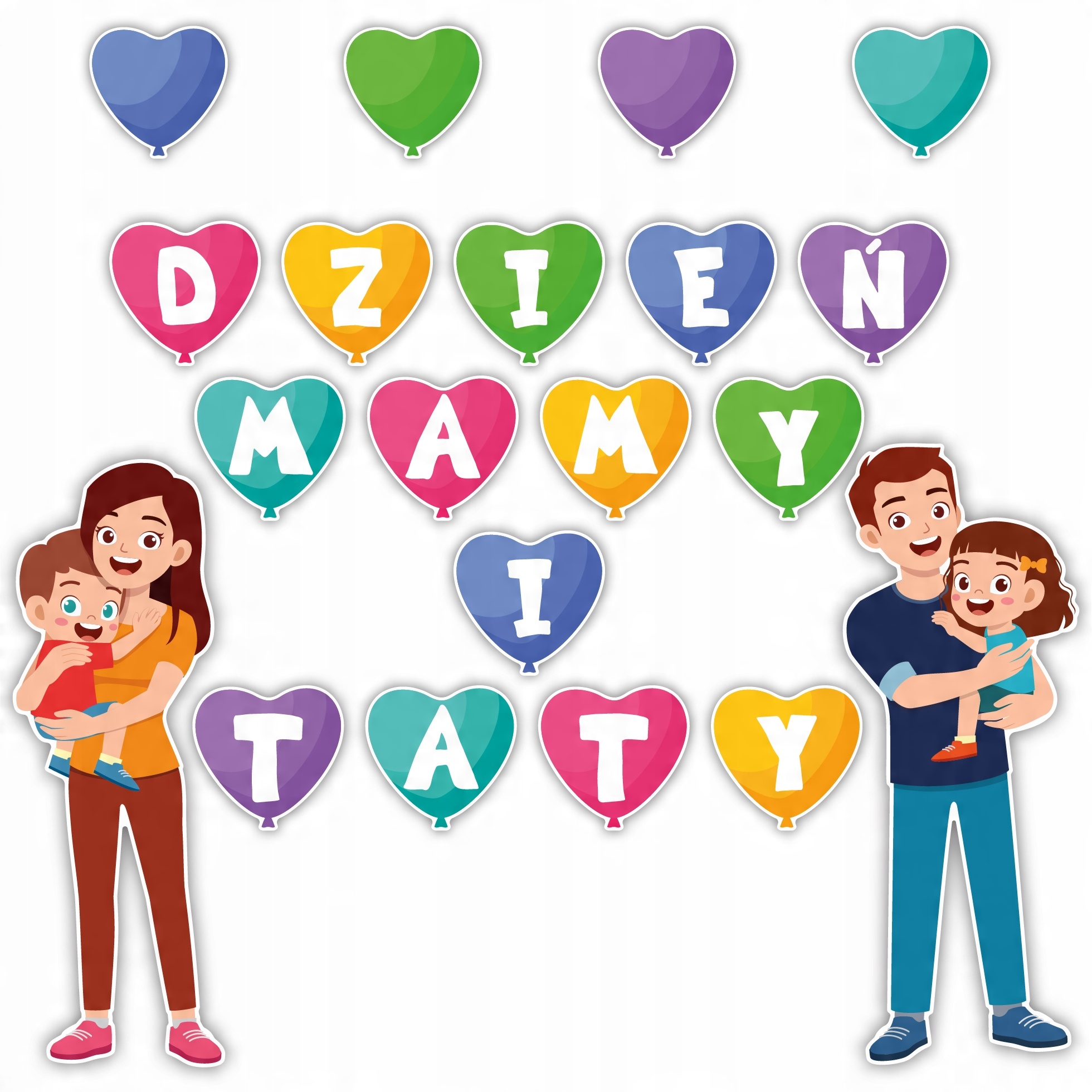 

Dekoracja dwustronna Dzień Mamy I Taty