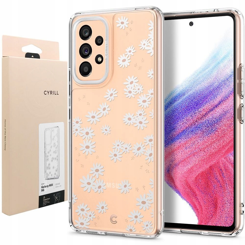 

Etui do Samsung Galaxy A53 5G, Spigen Kwiaty Wzór