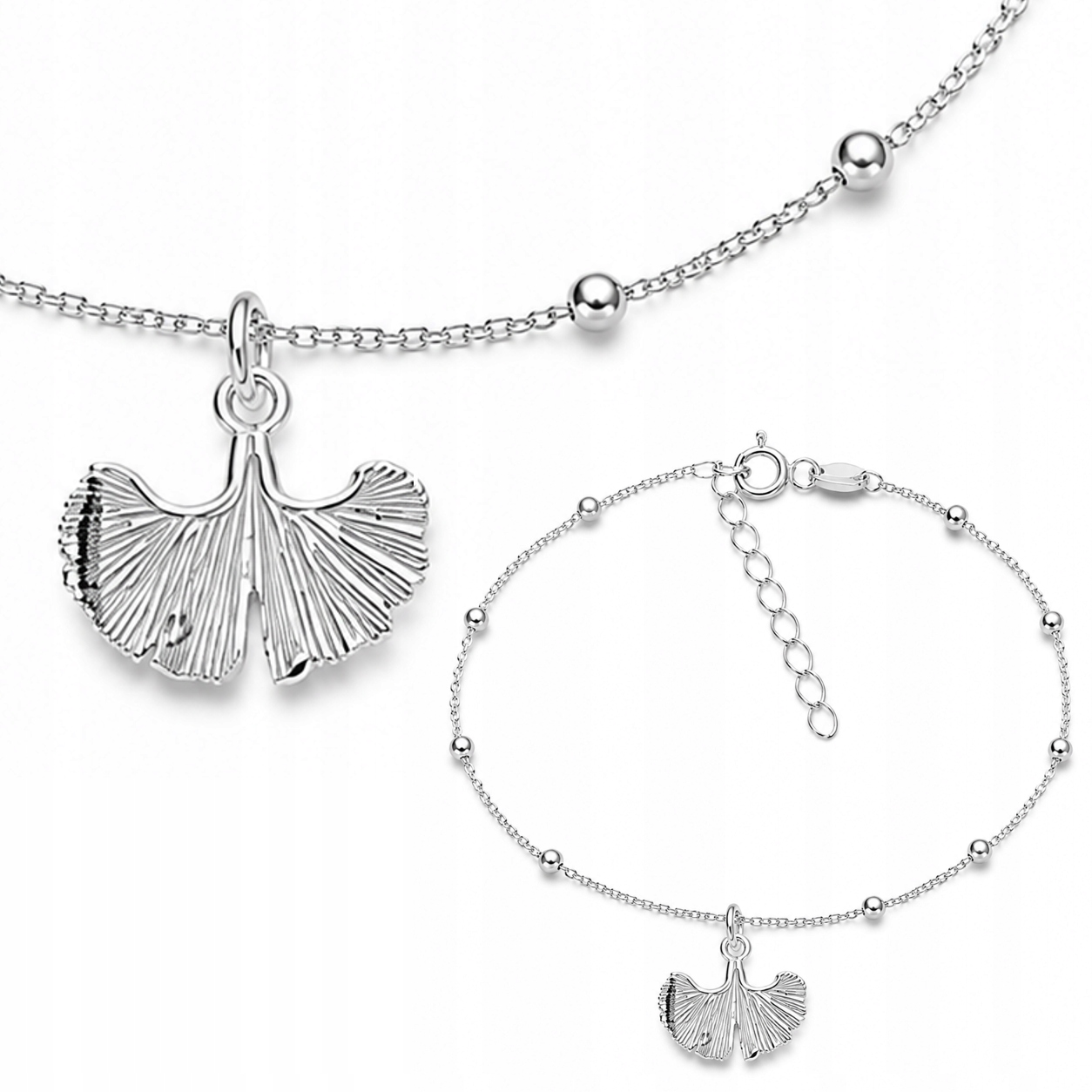 Stříbrný náramek Ginkgo Biloba Ginko Ginkgo Stříbro 925