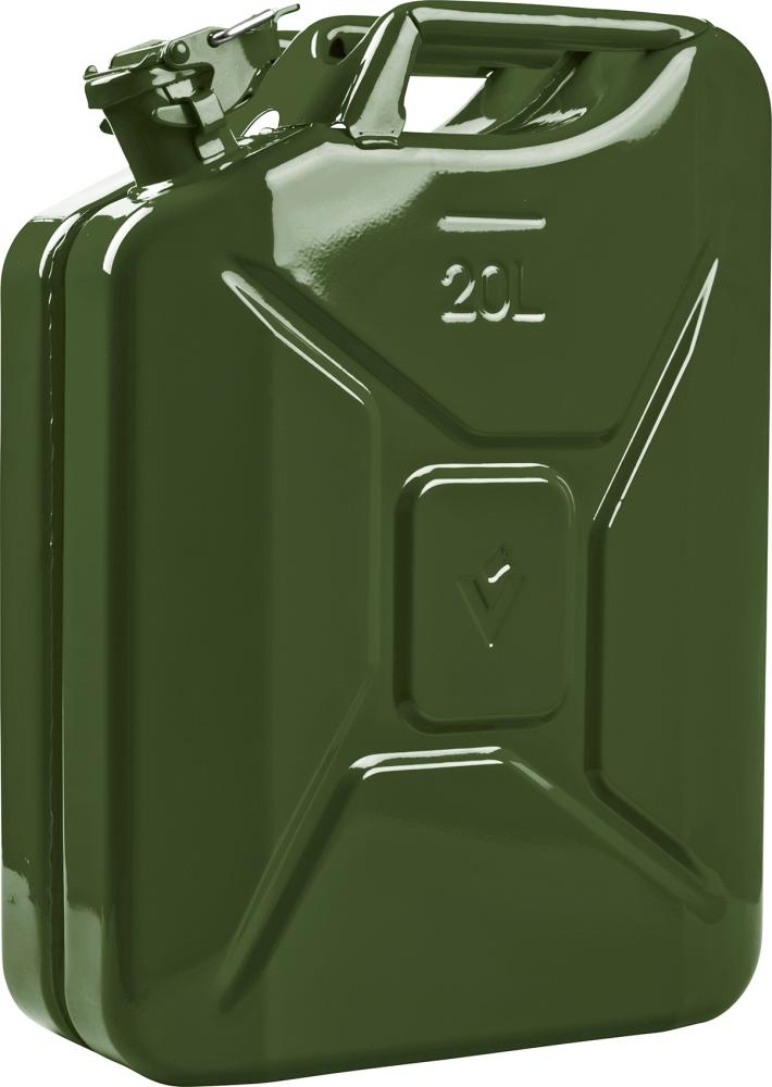 Kanystr na palivo benzín diesel olej ocelový zelený 20L Valpro