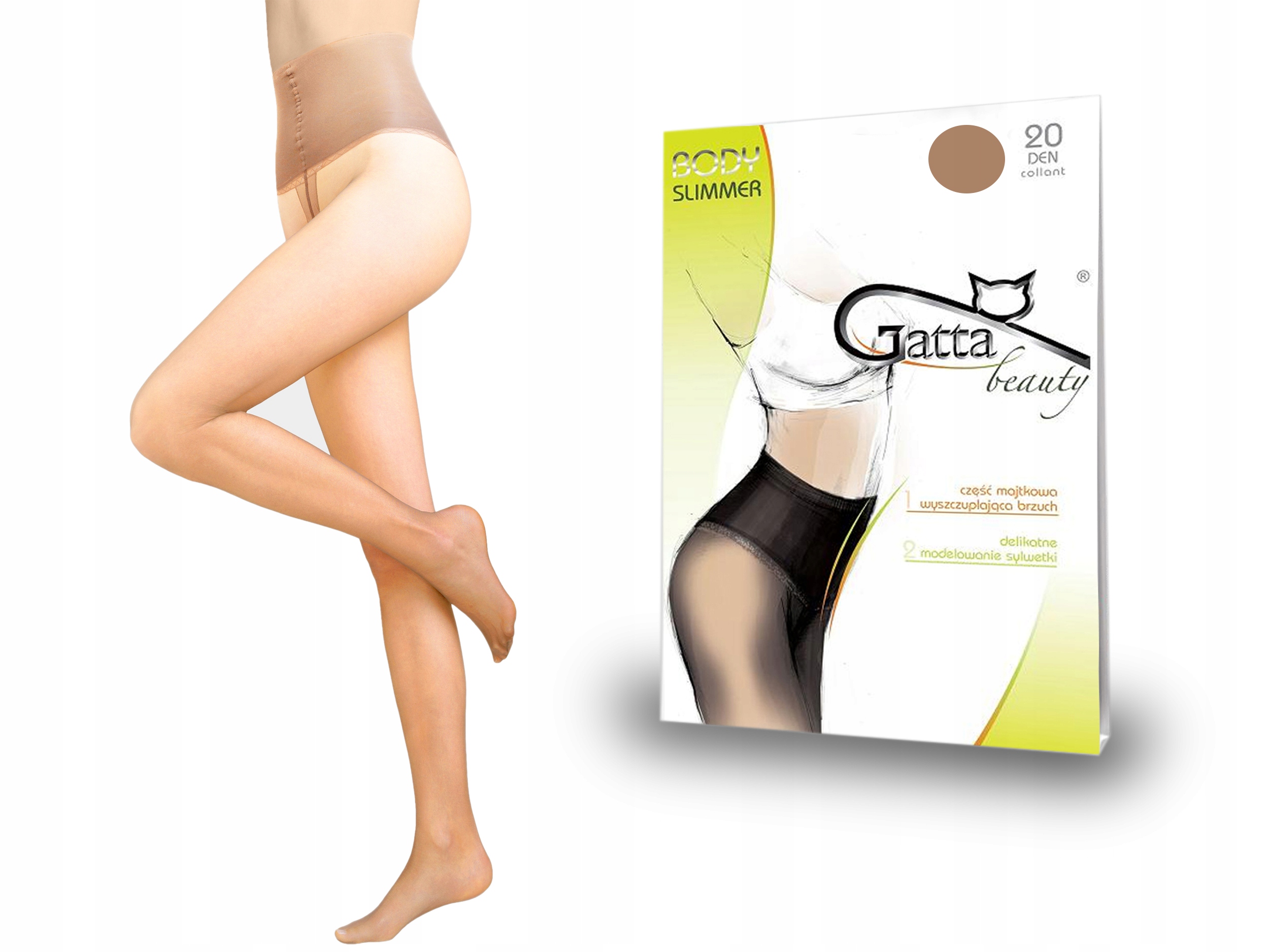 

Gatta rajstopy wyszczuplające Slimmer, beige, 2-S