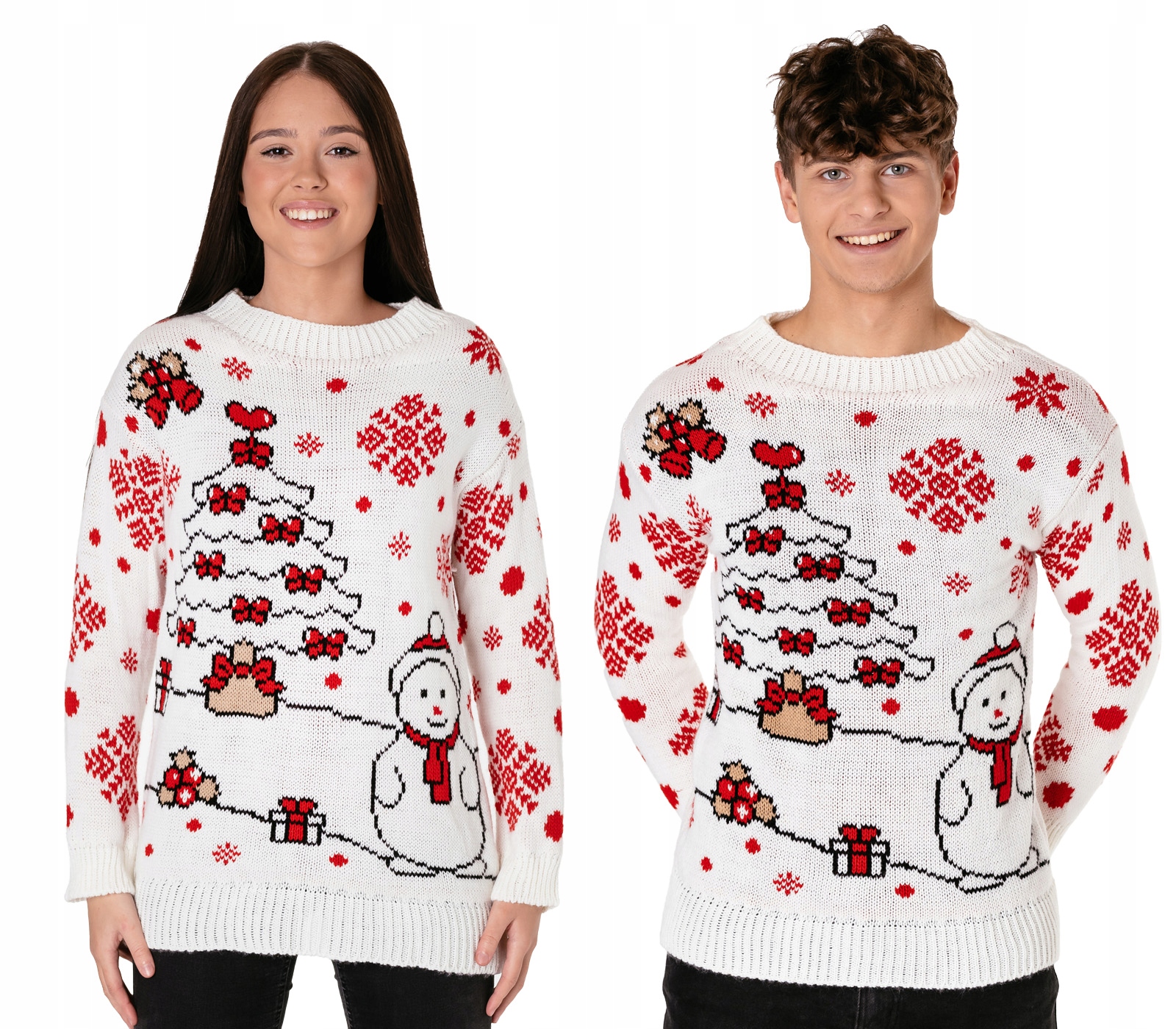 2 Vánoční svetry Vánoční svetr pro páry Rodina Dámský svetr pro muže 956/06