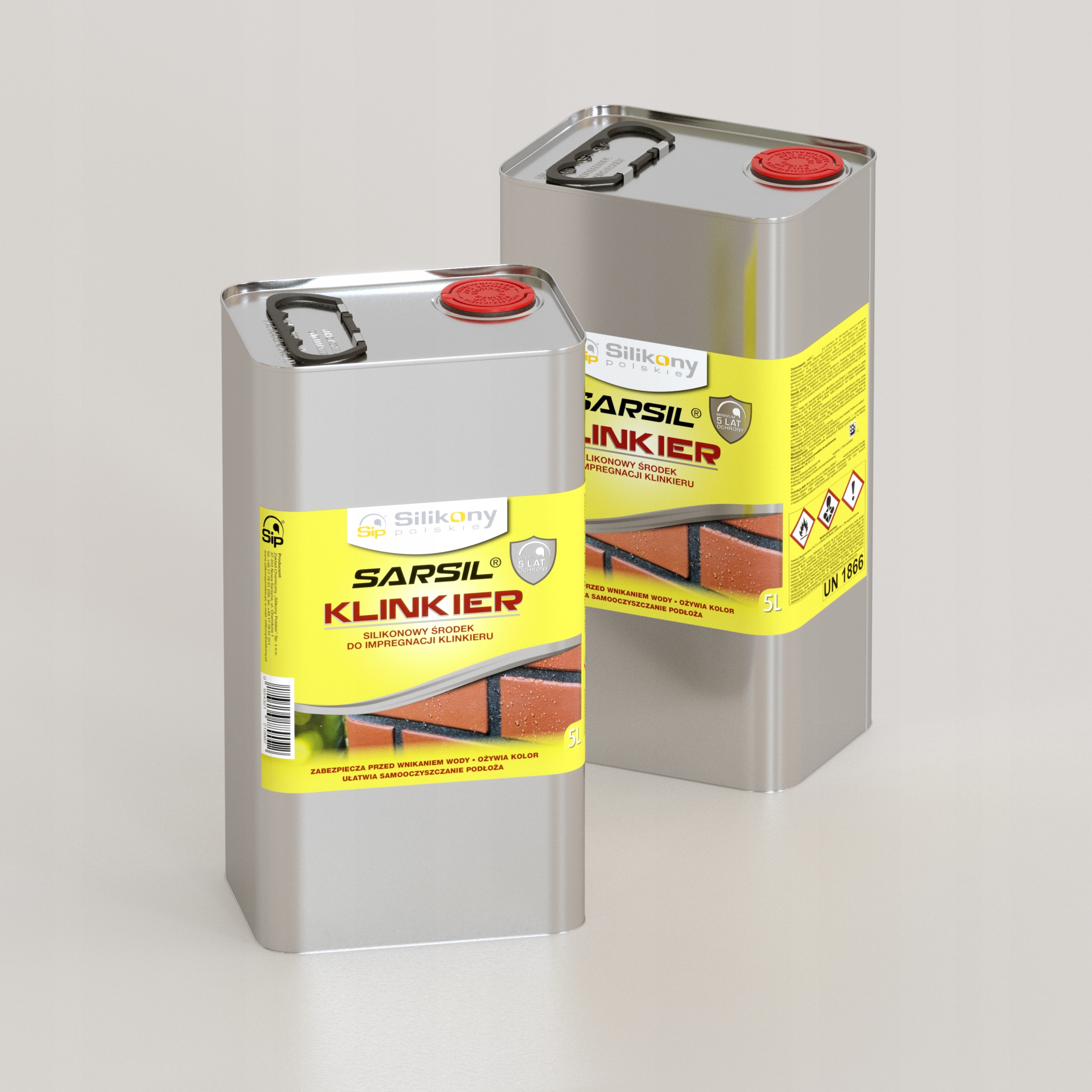 SARSIL Klinkier 5L - Impregnat do klinkieru, cegły Deklarowana wydajność 4 m²/l