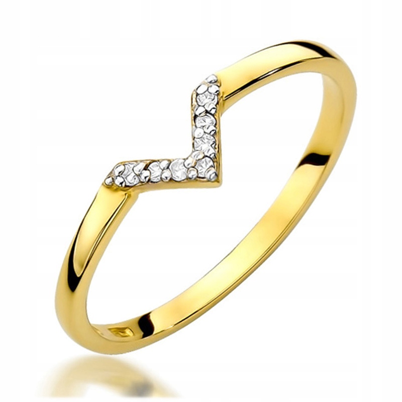 

Piękny Złoty Pierścionek z Brylantami 0,04 ct r.11