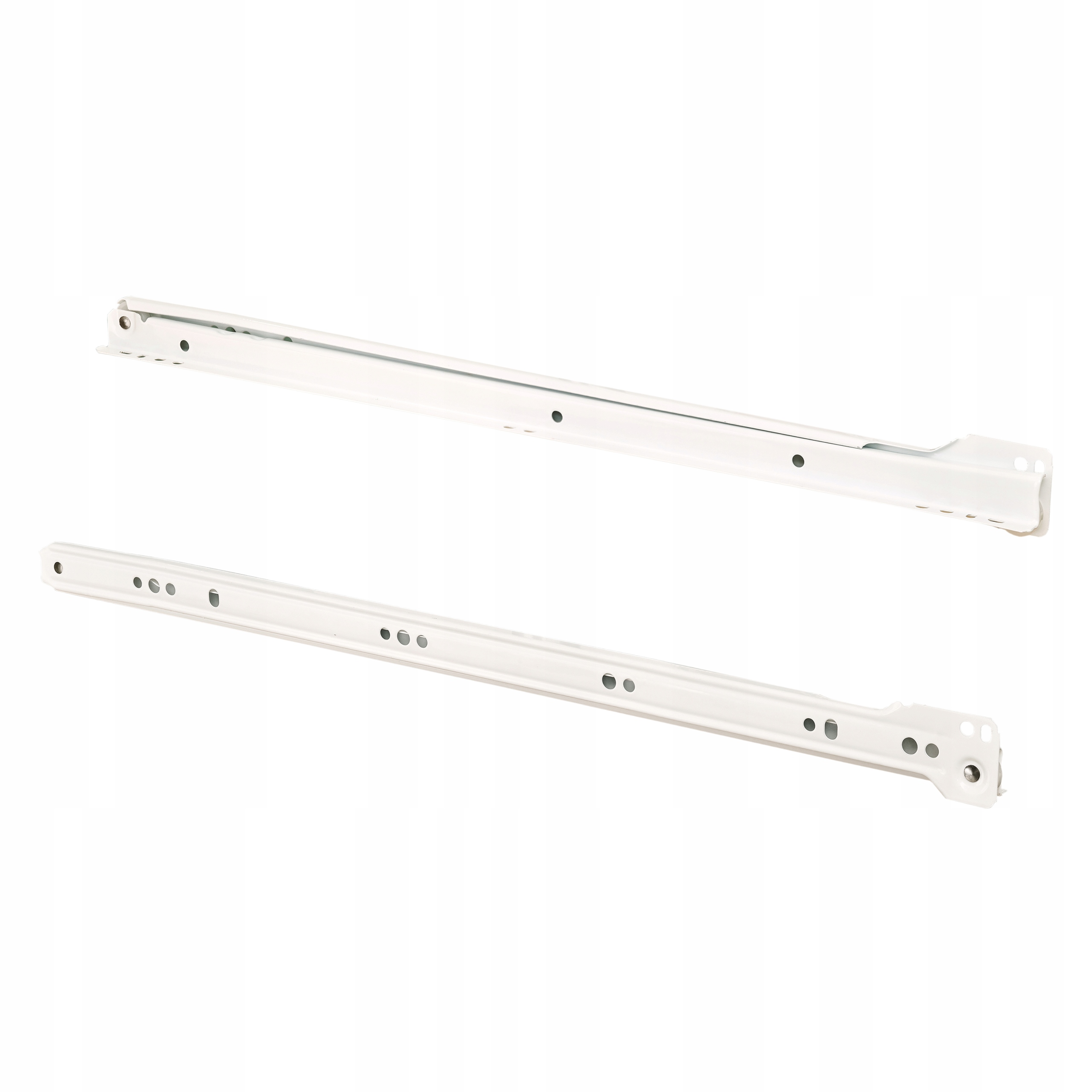 REJS MEBLOWA PROWADNICA ROLKOWA DO SZUFLAD BASIC L 600 mm BIAŁA - KOMPLET Wysokość 36 mm