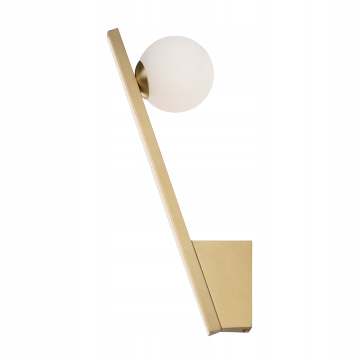 Zlatá nástenná lampa s podlhovastým sklom, biela, 35 cm, do obývačky Maytoni