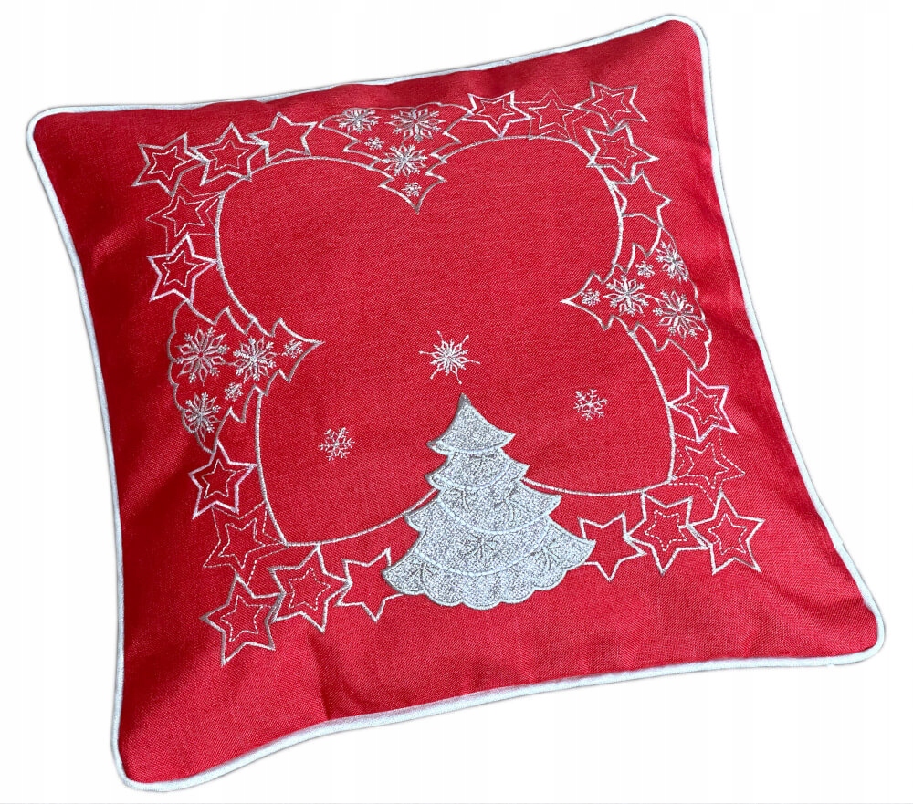 Poszewka Świąteczna 40x40 cm Gwiezdne Choinki Szerokość produktu 40 cm