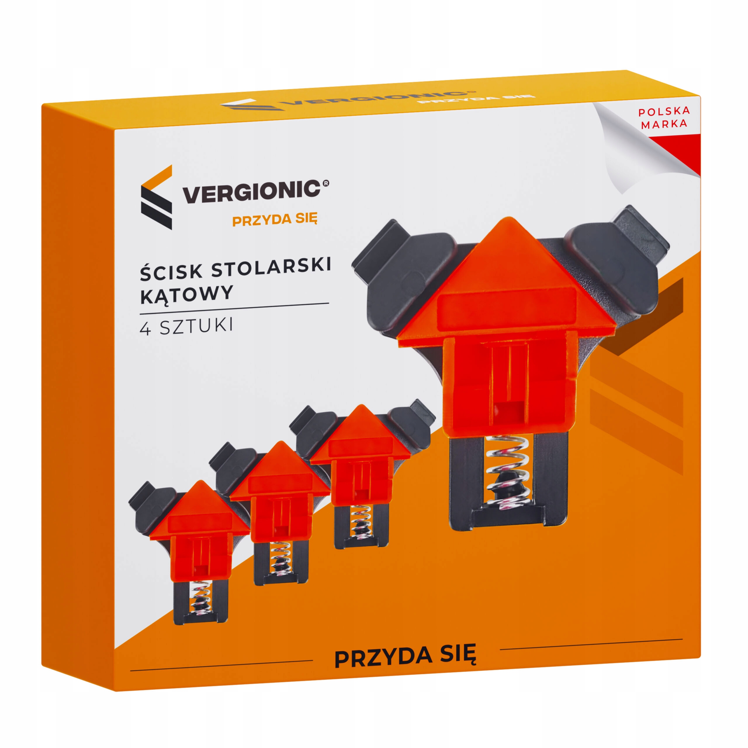 ŚCISK STOLARSKI KĄTOWY ZACISK UCHWYT 90° DO NAROŻNIKÓW DREWNA MEBLI 4szt Kod producenta 7856