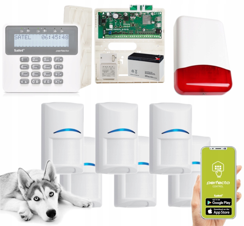 System Alarmowy Alarm Satel Perfecta 6 Czujnik Ruchu Lte Syrena Aplikacja