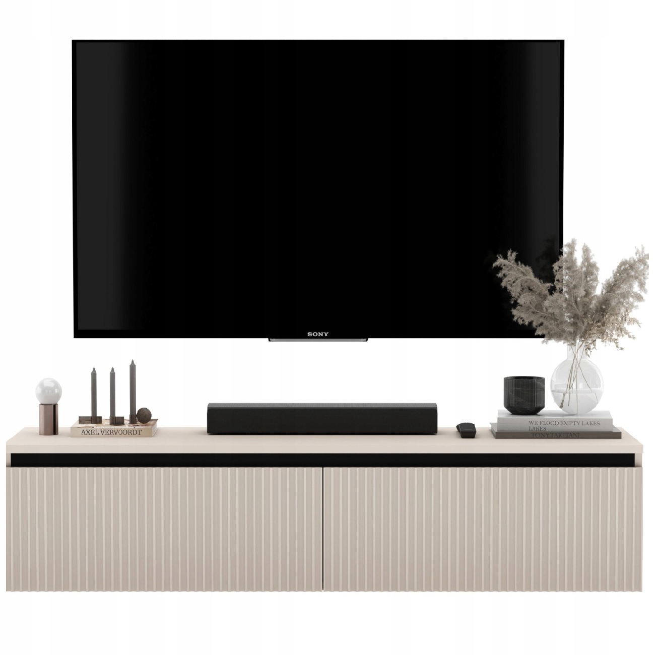 Подвесной шкаф RTV комод RTV гламур рифленые фронты кашемир коврик 140 см