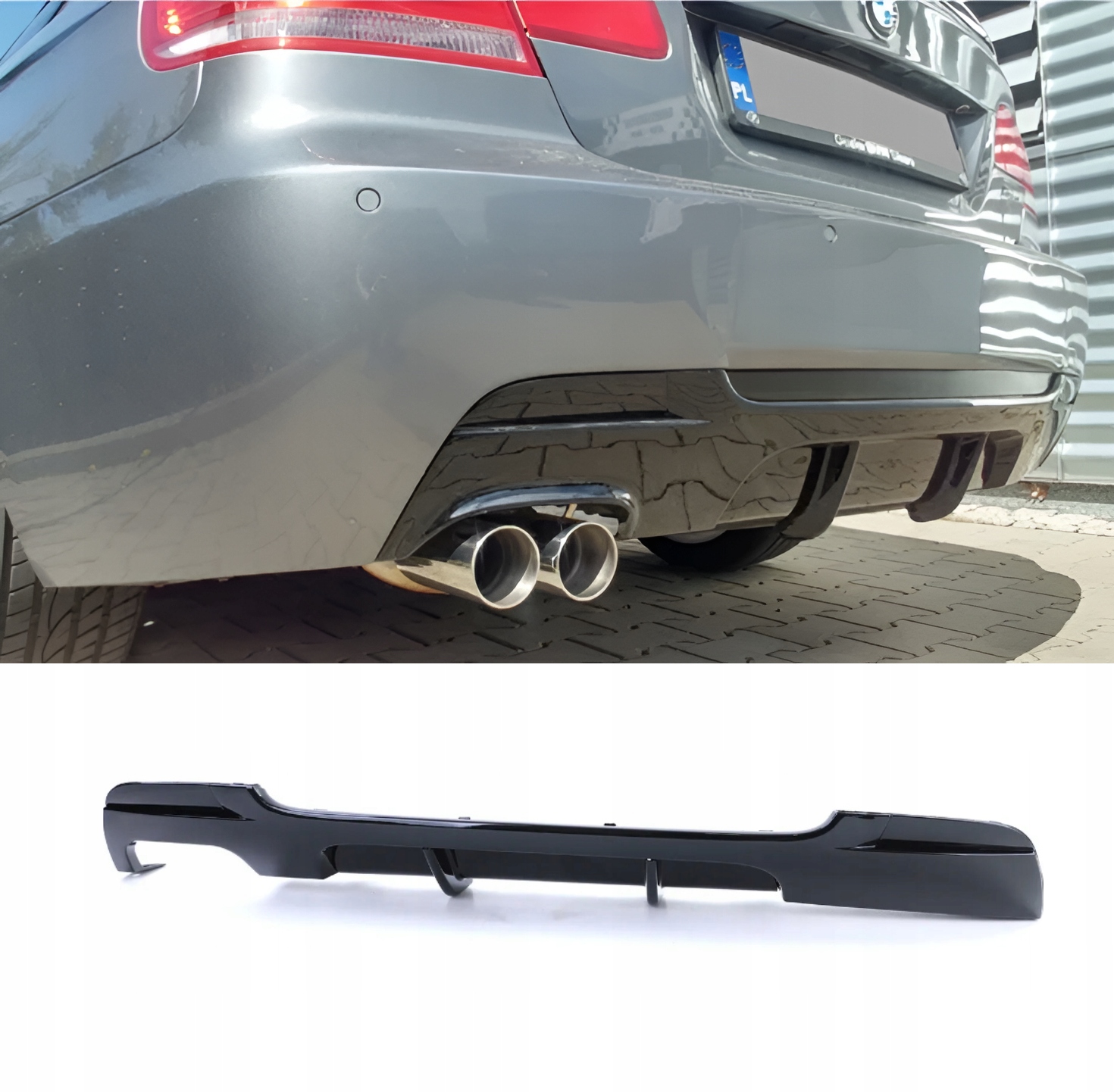 Bmw E92 E93 2007-2013 M Sport M Balík Difúzor Nárazníka Zadný Čierny Lesk