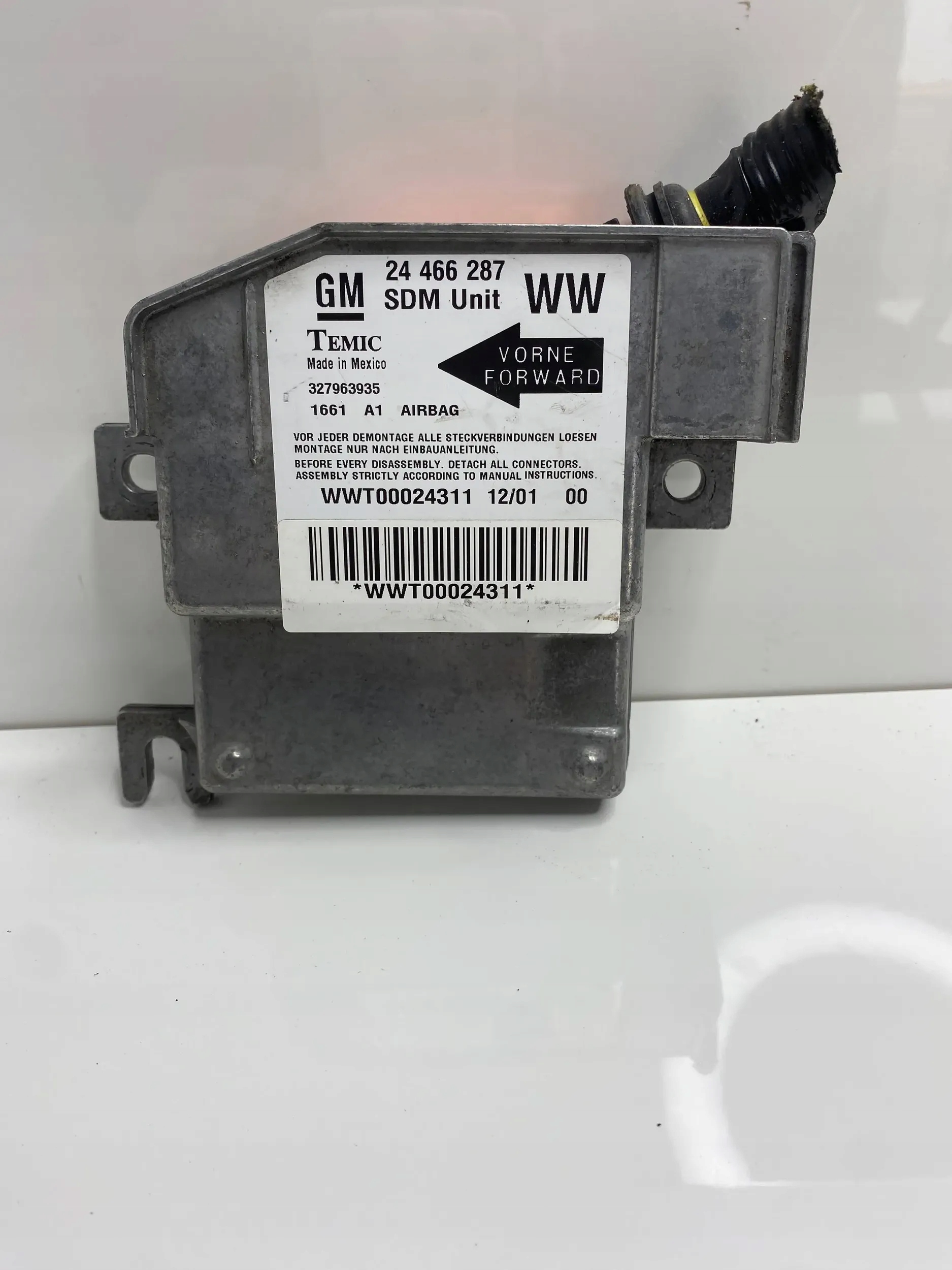 OPEL CORSA C modulo SENSOR airbag airbag 24466287