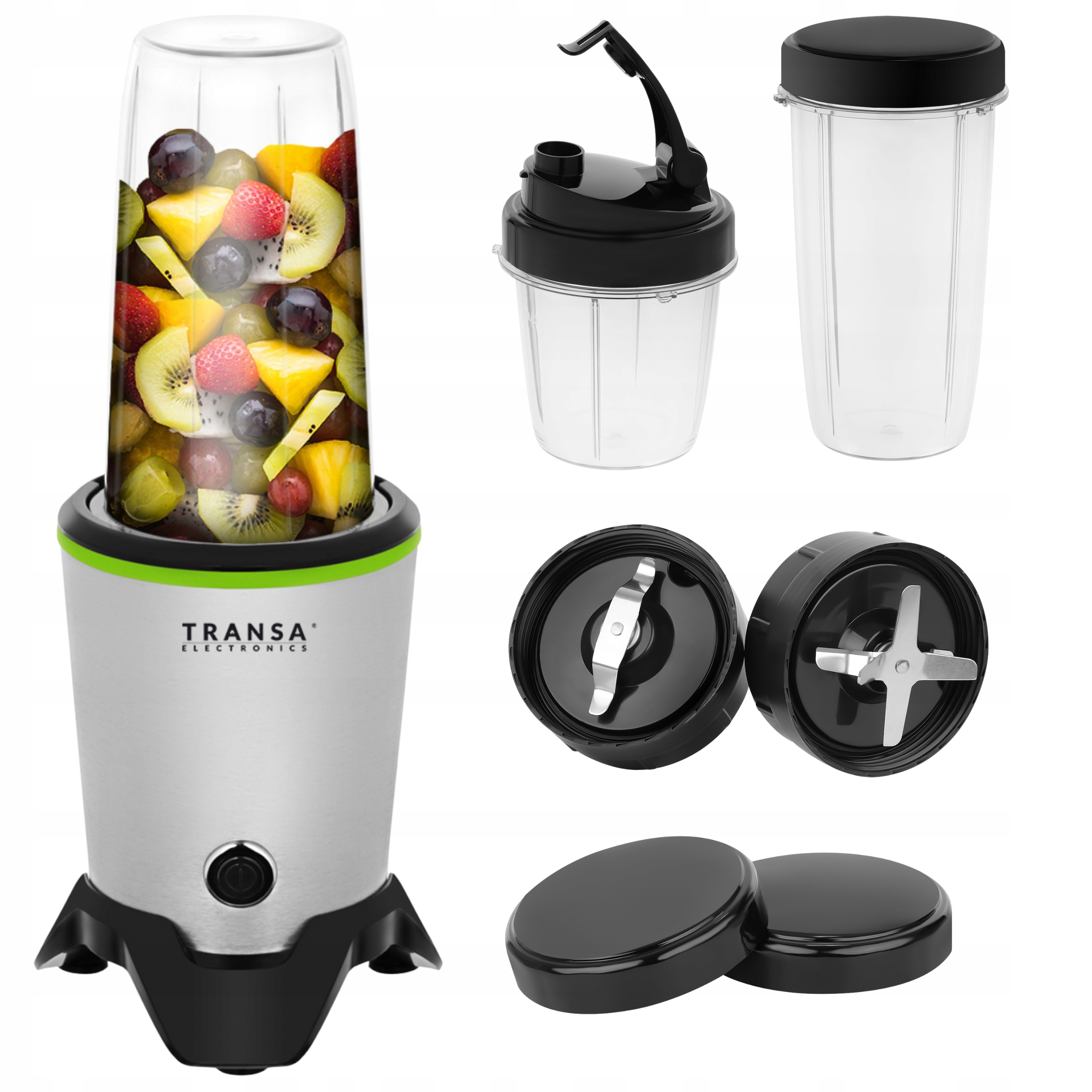 Blender Kielichowy Nutri Koktajle Miksowanie Mielenie 2 Bidony Mocny 1500W