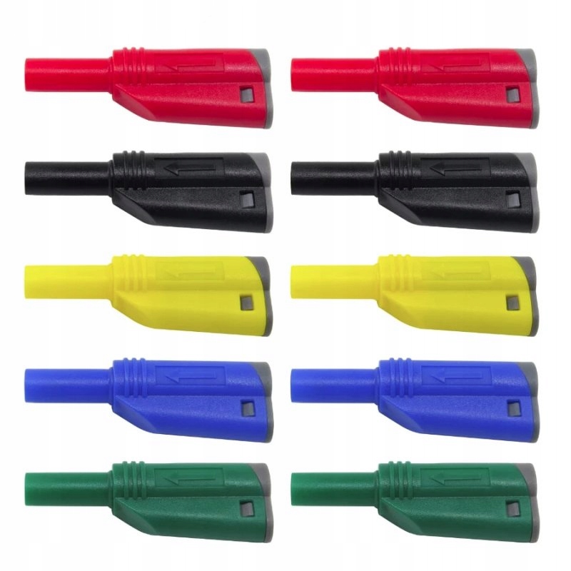 Wtyk Banan Gniazdo Labolatoryjny 2w1 zestaw 10szt Odgałęźnik Rozgałęźnik