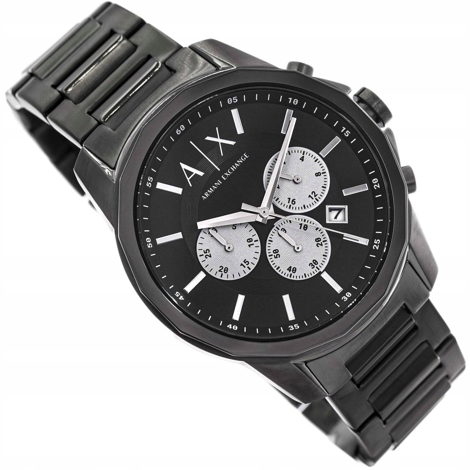 Pánské Hodinky Armani Exchange AX1765 Banks Grafitové S Ocelovým Náramkem A Stopkami